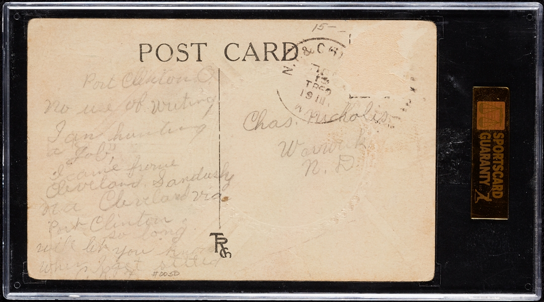 1908-09 Rose Co. Postcards Matty McIntyre SGC 1