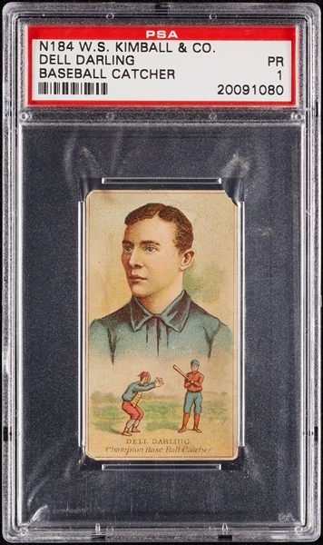 1887 N184 W.S. Kimball & Co. Dell Darling Baseball Catcher PSA 1
