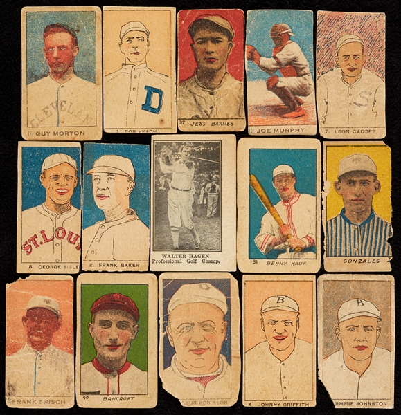Early 1920s Strip Card Group with HOFers (15)
