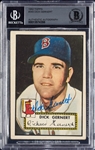 Dick Gernert Signed 1952 Topps High Number No. 343 (Graded BAS 10)