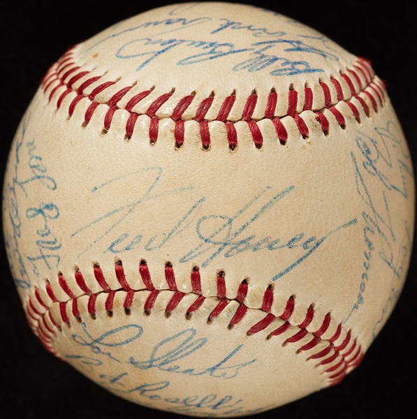 1956 Milwaukee Braves Team-Signed ONL Baseball (BAS)