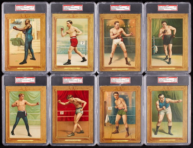 1911 T9 Turkey Red Boxers Complete Set (26) - No. 9 on Registry (2.607 AVG)