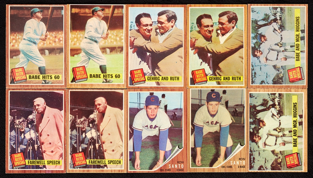 1962 Topps Baseball High-Grade Series Two Green-Tint and Regular Runs (176)