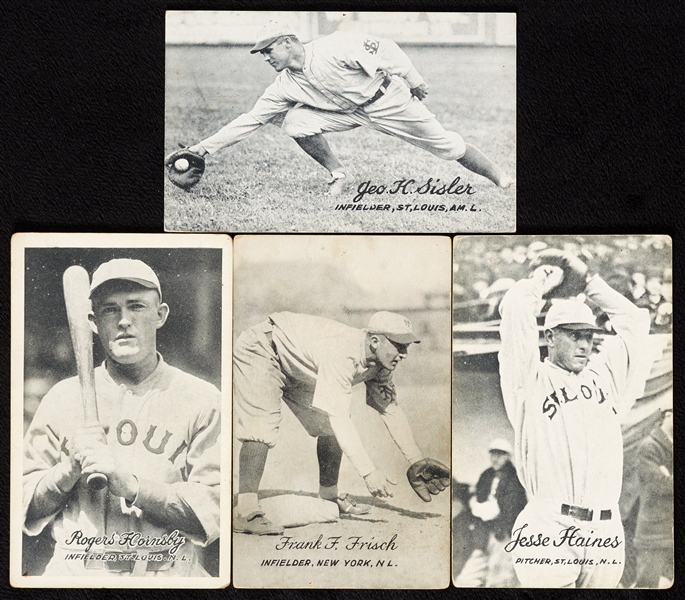 1921 Baseball Exhibits Partial Set, Five Hall of Famers (22/64)