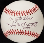 Tug McGraw Single-Signed ONL Baseball "Ya Gotta Believe" (JSA)