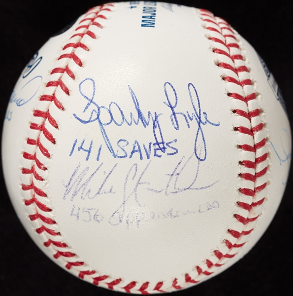 Yankees Relievers Multi-Signed Baseball with Rivera, Gossage, Wetteland (Steiner)