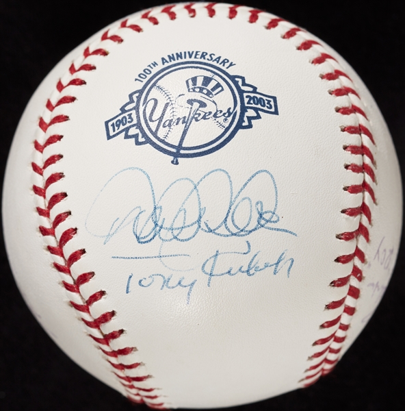 Yankees ROY Winners Signed Baseball with Derek Jeter, Kubek, McDougald, Bahnsen (Steiner)
