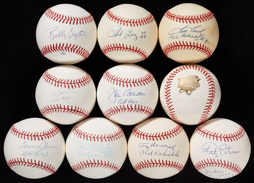 New York Yankees Single-Signed Baseball Group with Billy Martin (43)