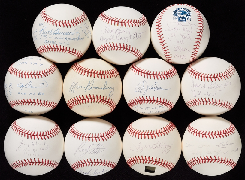 New York Mets Single-Signed Baseball Group (22)