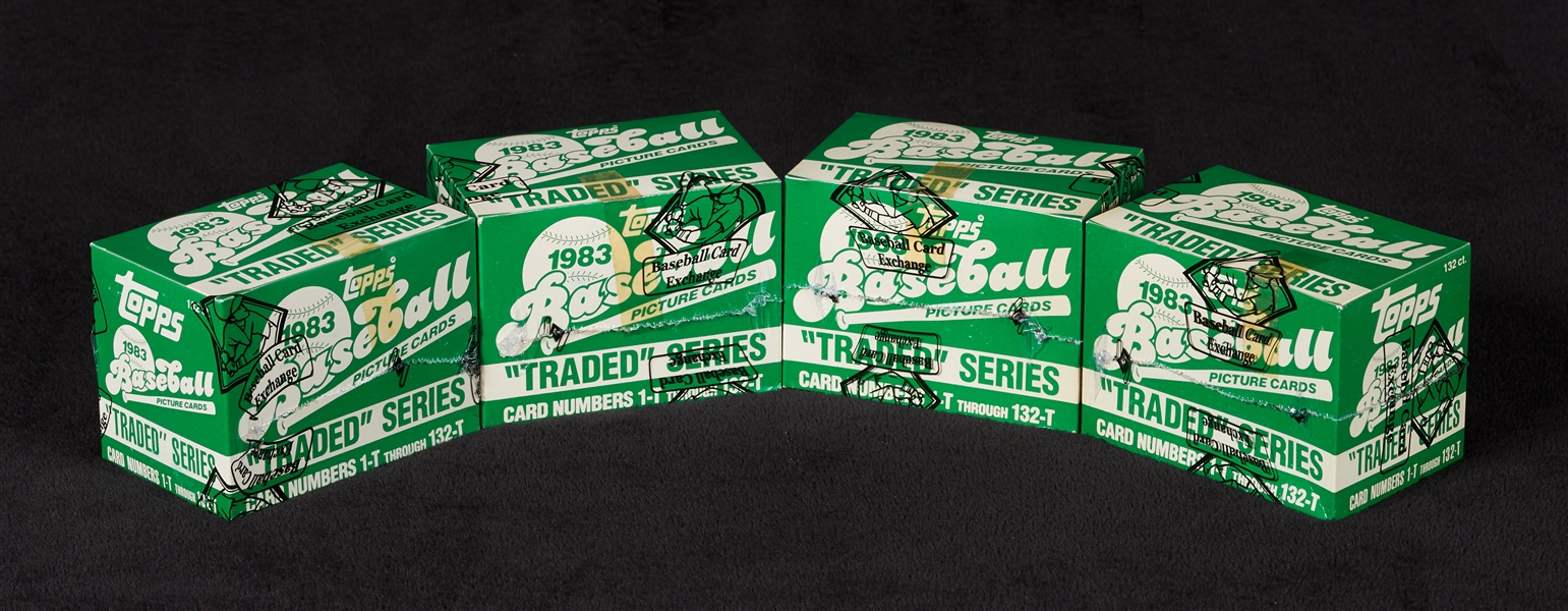 1983 Topps Traded Baseball Boxed Sets Group with Tape Intact (4) (BBCE)