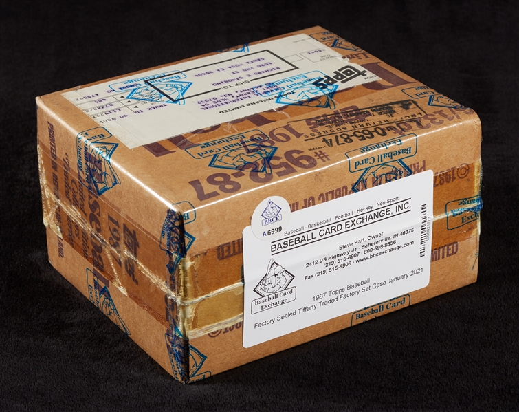 1987 Topps Tiffany Factory Sealed Set Case (6/132) (BBCE)