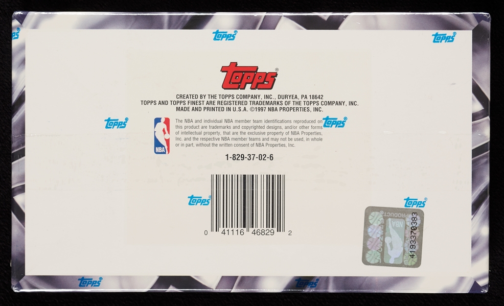 1996 Finest Series 2 Basketball Factory Sealed Wax Box (24)
