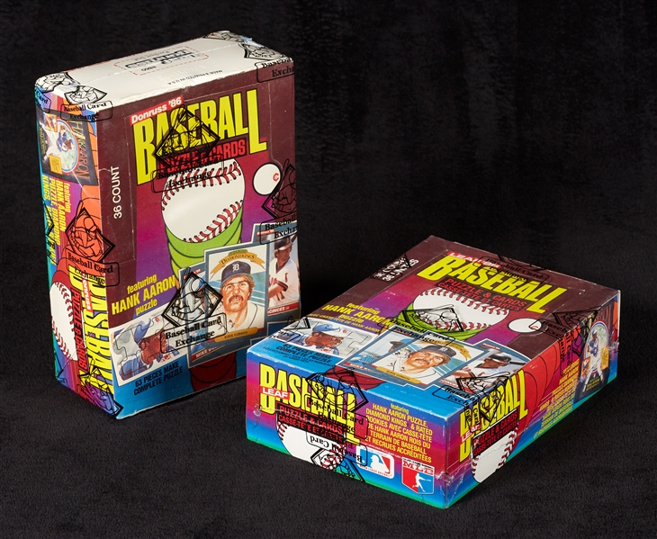 1986 Donruss & Leaf Baseball Wax Boxes Pair (2) (BBCE)