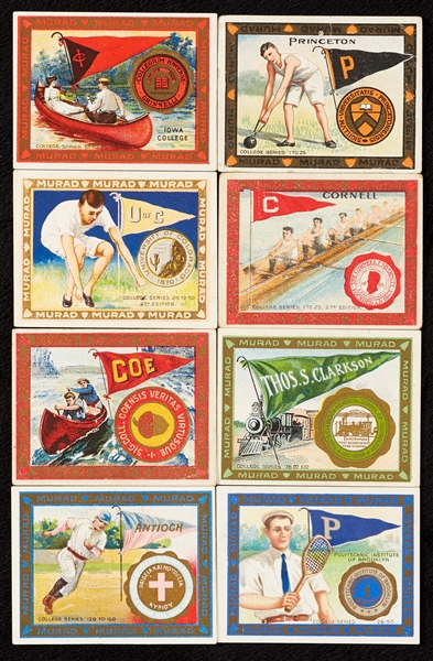 1910 Murad Cigarettes T51 College Series Near Set, With Extras (144)