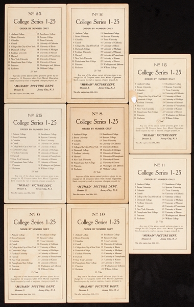1910 Murad Cigarettes T6 College Series Near Set (49/50)