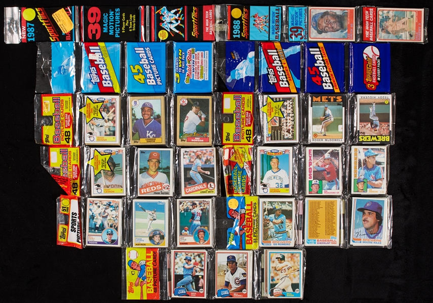 Unopened 1980s/1990s Baseball Rack Pack Hoard (69)