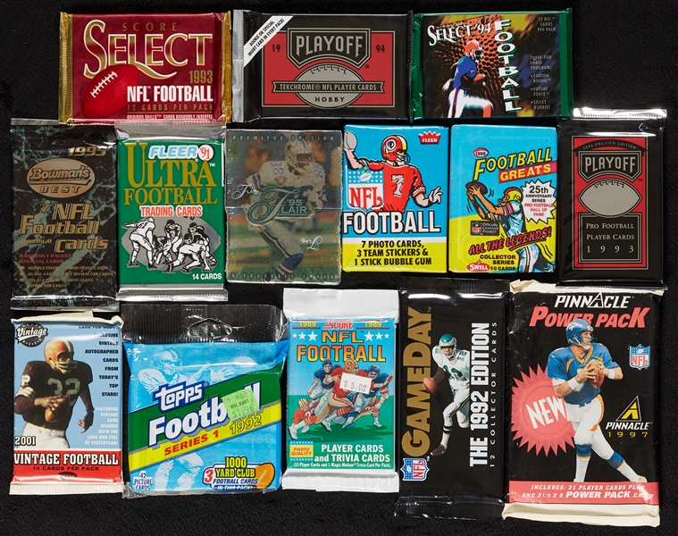Unopened 1980s/1990s Football Packs Hoard (315)