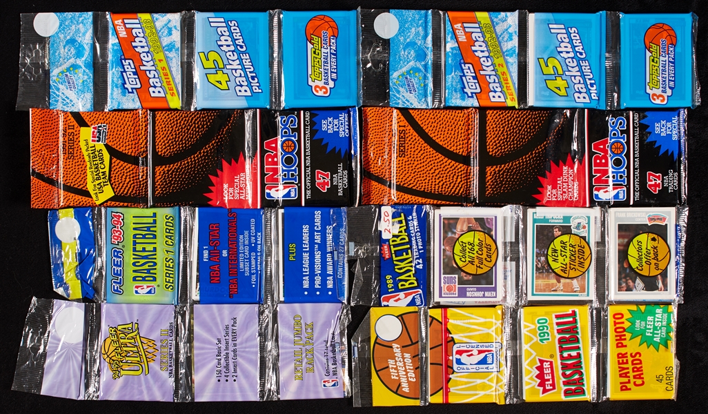 Unopened 1990s Basketball Packs Hoard (167)