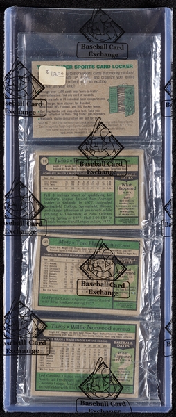 1979 Topps Baseball Rack Pack with Jim Palmer & Rollie Fingers on Top (BBCE)