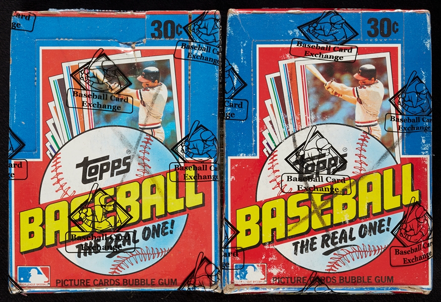 1982 Topps Baseball Wax Boxes Pair (2)