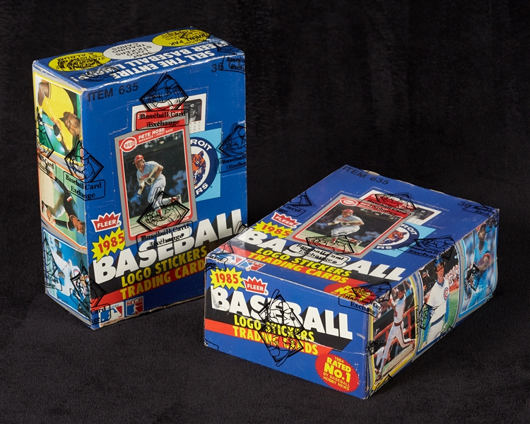 1985 Fleer Baseball Wax Boxes Pair (2)