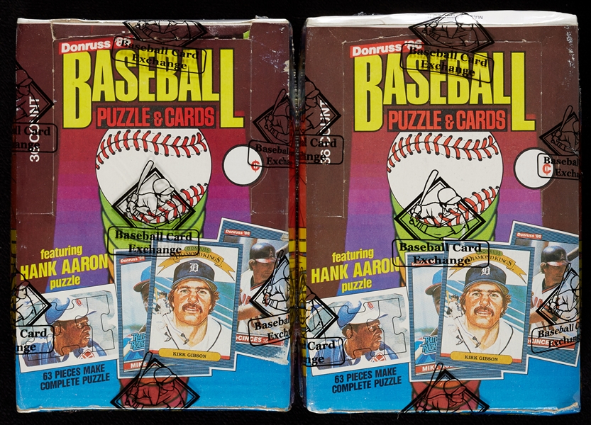 1986 Donruss Baseball Wax Boxes Pair (2)