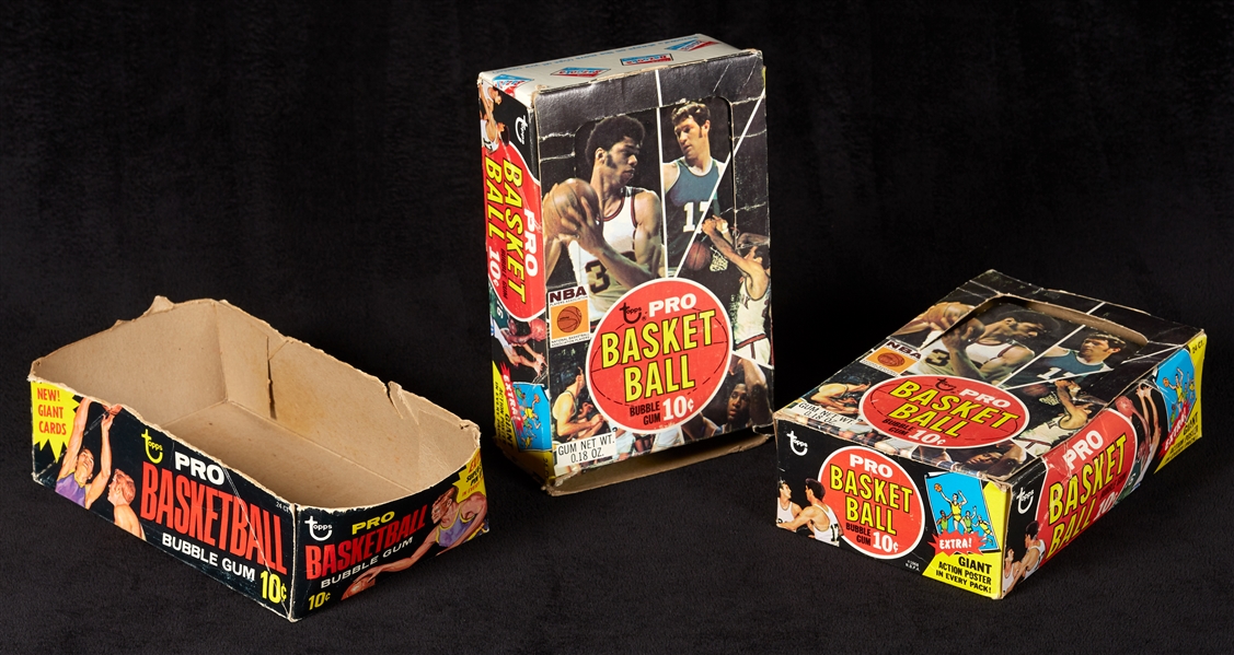 1969 and 1970 Topps Basketball Empty Boxes Group (3)
