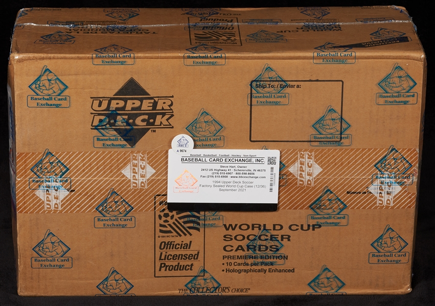 1994 Upper Deck Soccer World Cup English/Spanish Wax Box Case (12/36) (BBCE)