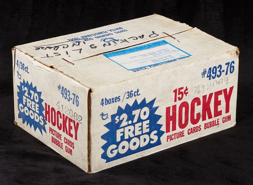 1976-77 Topps Hockey Unopened Wax Case (4/36) (Fritsch)