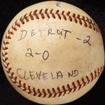 Mickey Lolich Career Win No. 35 Final Out Game-Used Baseball (9/10/1965) (BAS) (Lolich LOA)
