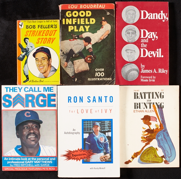 Signed Baseball Paperback Book Group with Santo (6)