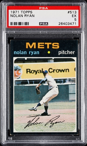 1971 Topps Nolan Ryan No. 513 PSA 5