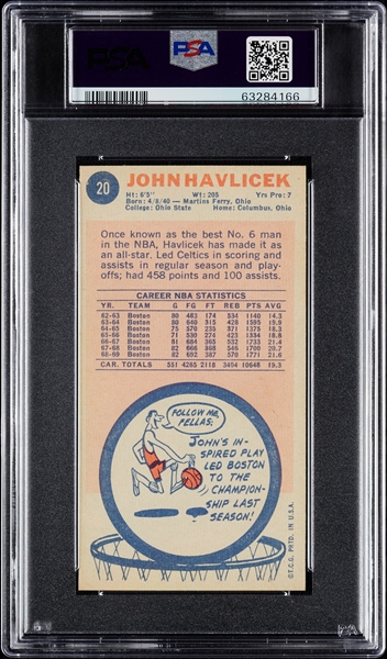 1969 Topps John Havlicek RC No. 20 PSA 8 (ST)