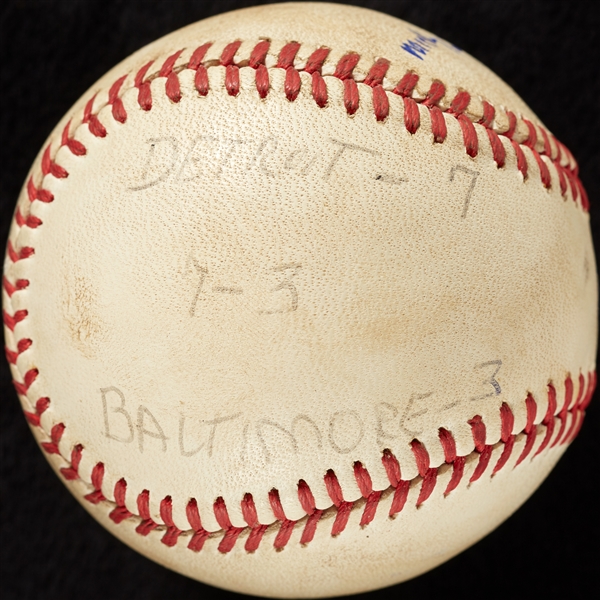 Mickey Lolich Career Win No. 110 Final Out Game-Used Baseball (7/12/1970) (BAS) (Lolich LOA)