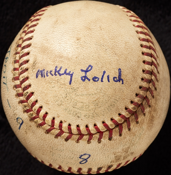 Mickey Lolich Career Win No. 13 Final Out Game-Used Baseball (7/2/1964) (BAS) (Lolich LOA)