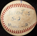Mickey Lolich Career Win No. 31 Final Out Game-Used Baseball (6/26/1965) (BAS) (Lolich LOA)