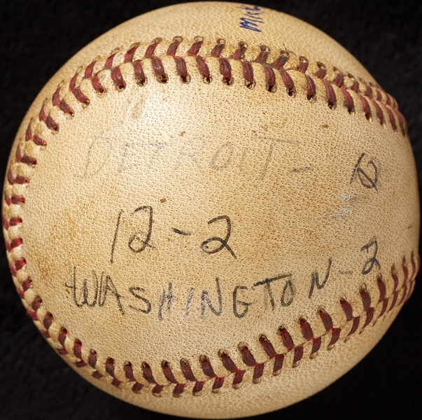 Mickey Lolich Career Win No. 45 Final Out Game-Used Baseball (6/22/1966) (BAS) (Lolich LOA)