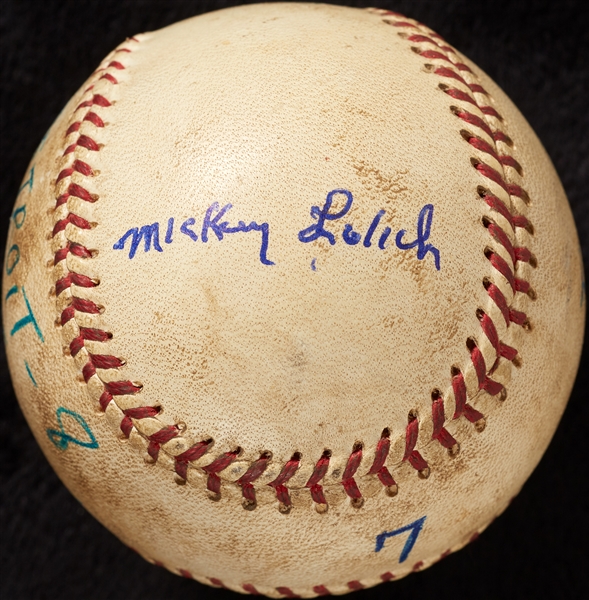 Mickey Lolich Career Win No. 73 Final Out Game-Used Baseball (7/5/1968) (BAS) (Lolich LOA)