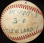 Mickey Lolich Career Win No. 77 Final Out Game-Used Baseball (8/14/1968) (BAS) (Lolich LOA)