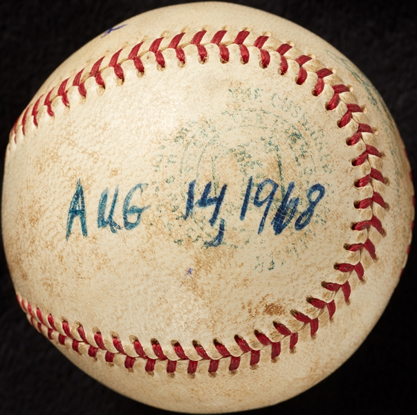 Mickey Lolich Career Win No. 77 Final Out Game-Used Baseball (8/14/1968) (BAS) (Lolich LOA)