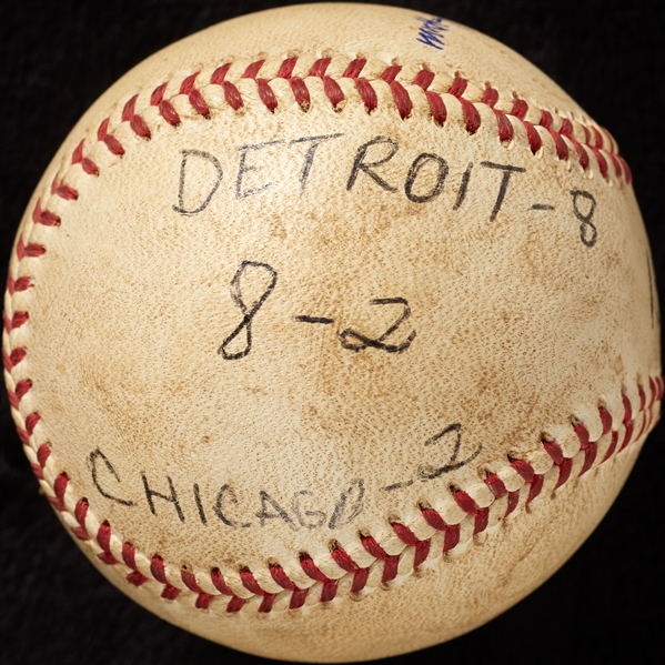 Mickey Lolich Career Win No. 98 Final Out Game-Used Baseball (8/10/1969) (BAS) (Lolich LOA)