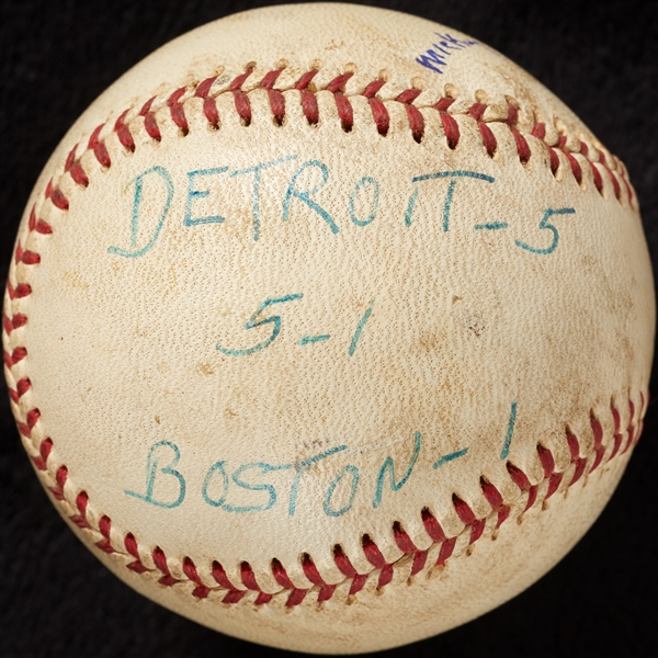 Mickey Lolich Career Win No. 105 Final Out Game-Used Baseball (4/18/1970) (BAS) (Lolich LOA)