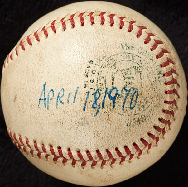 Mickey Lolich Career Win No. 105 Final Out Game-Used Baseball (4/18/1970) (BAS) (Lolich LOA)