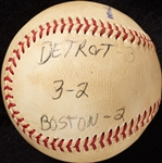 Mickey Lolich Career Win No. 109 Final Out Game-Used Baseball (7/8/1970) (BAS) (Lolich LOA)