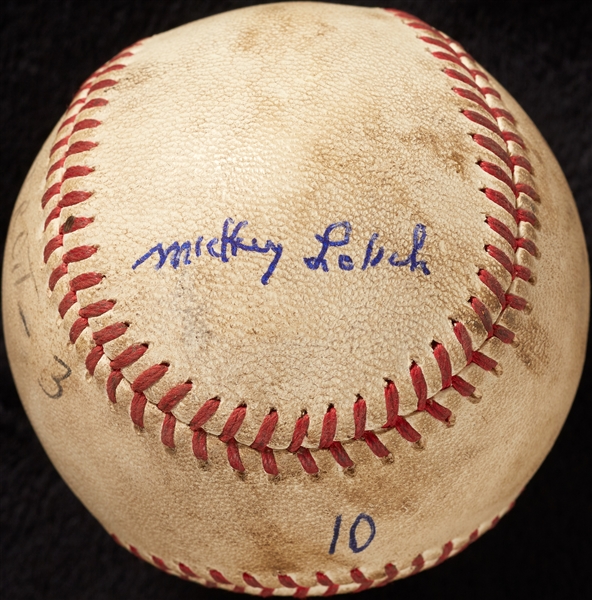 Mickey Lolich Career Win No. 112 Final Out Game-Used Baseball (8/5/1970) (BAS) (Lolich LOA)