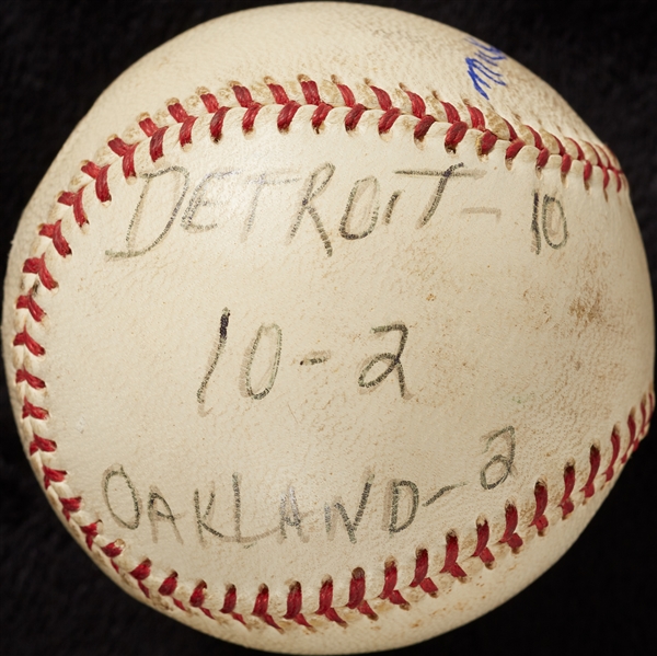 Mickey Lolich Career Win No. 119 Final Out Game-Used Baseball (4/25/1971) (BAS) (Lolich LOA)