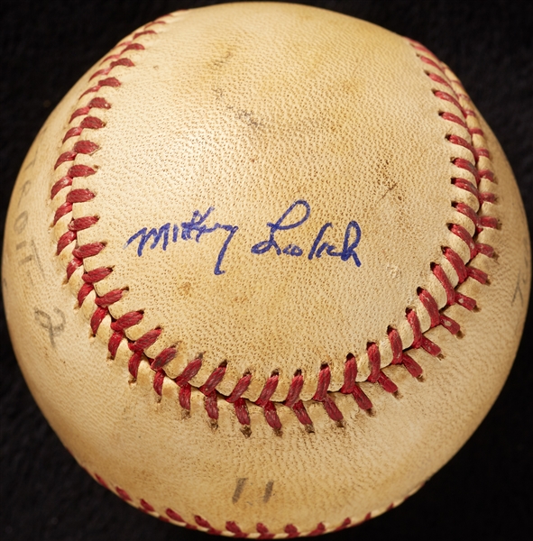 Mickey Lolich Career Win No. 152 Final Out Game-Used Baseball (6/8/1972) (BAS) (Lolich LOA)