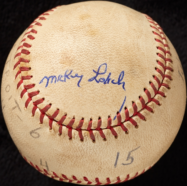 Mickey Lolich Career Win No. 156 Final Out Game-Used Baseball (7/13/1972) (BAS) (Lolich LOA)