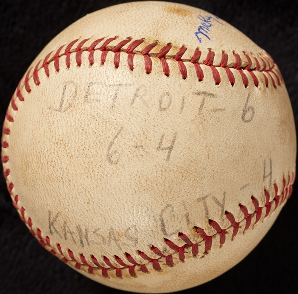 Mickey Lolich Career Win No. 156 Final Out Game-Used Baseball (7/13/1972) (BAS) (Lolich LOA)