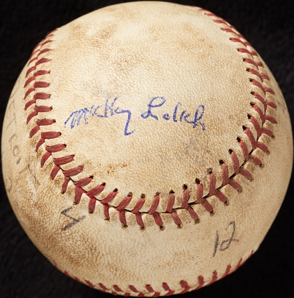 Mickey Lolich Career Win No. 175 Final Out Game-Used Baseball (8/11/1973) (BAS) (Lolich LOA)